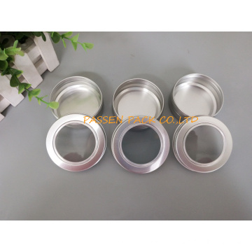 20z Cosmetic Aluminum Jar with Window Screw Cover (PPC-ATC-60)